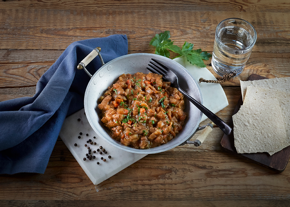 Brun lapskaus med storfe