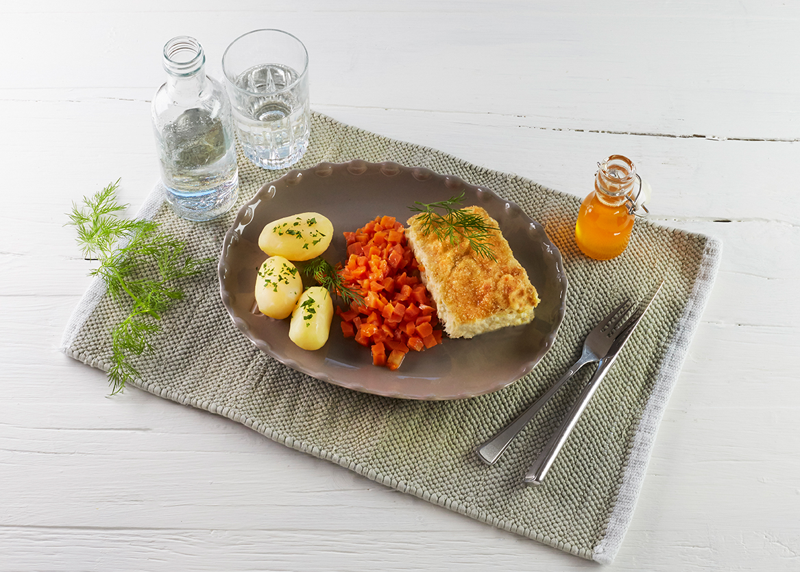 Fiskegrateng smør gulrot potet