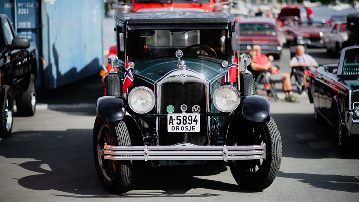 Veteranbil fra byfesten i Sandvika