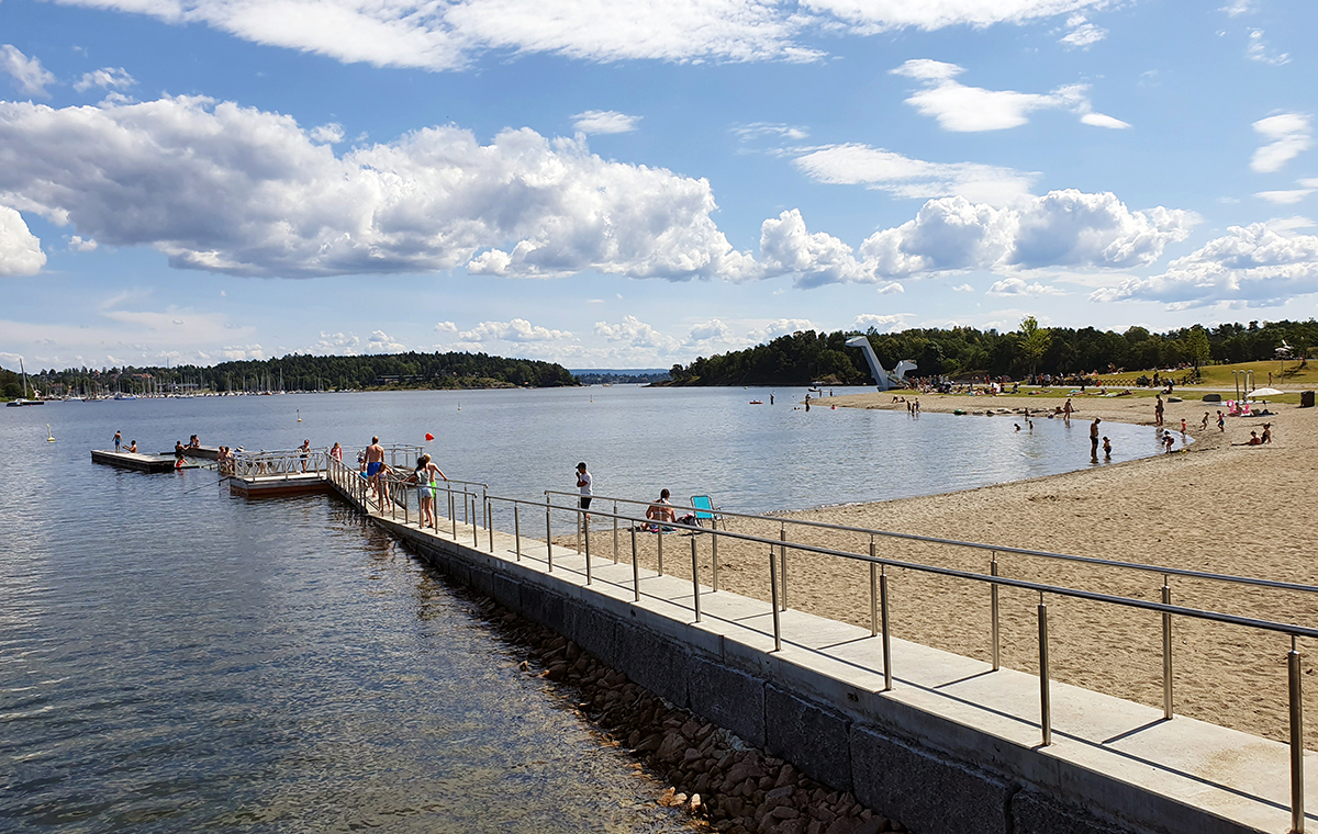 Badebinge på Kadettangen